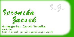 veronika zacsek business card